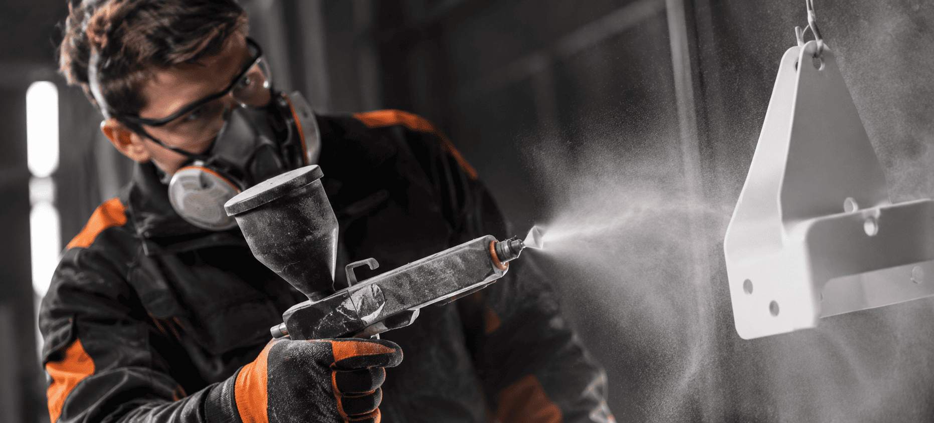 Powder spraying