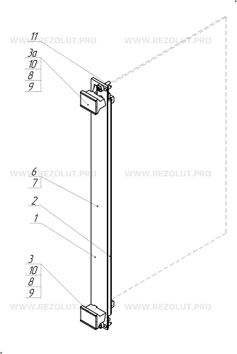 Front panel with IEL, IET, Type 1 <br> extractor handles