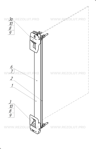 Front panel with IEL, IET, Type 1 <br> extractor handles